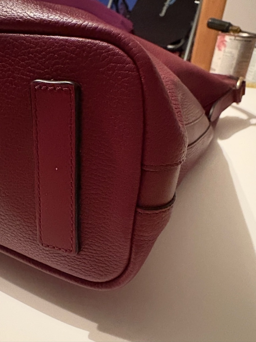 RADLEY LONDON Pebbled Leather Shoulder Bag in Deep Berry - Picture 6 of 16